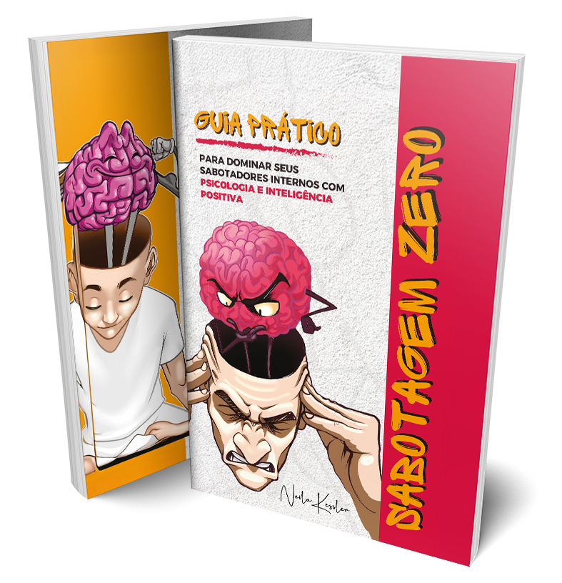 Capa de Guia Prático para Dominar seus Sabotadores Internos com Psicologia e Inteligência Positiva