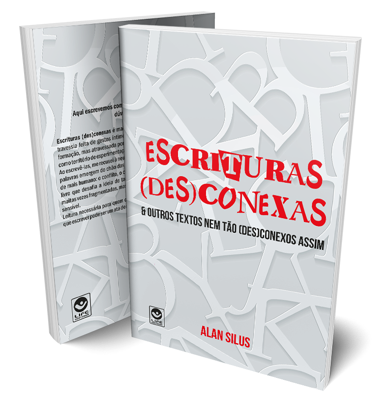 Capa de Escrituras (Des)conexas & outros textos nem tão (des)conexos assim