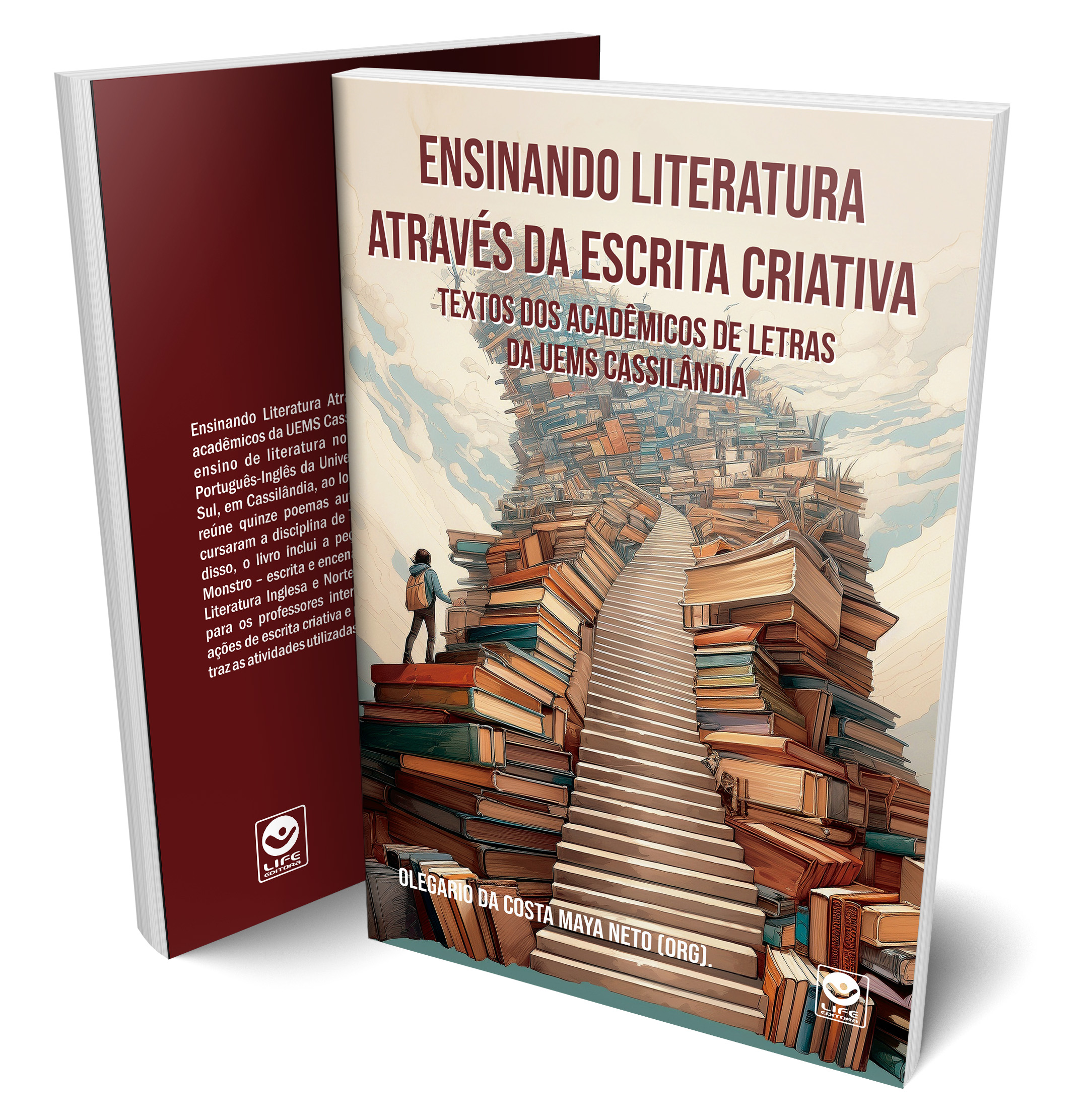 Capa de Ensinando literatura através da escrita criativa: Textos dos acadêmicos de Letras da UEMS Cassilândia